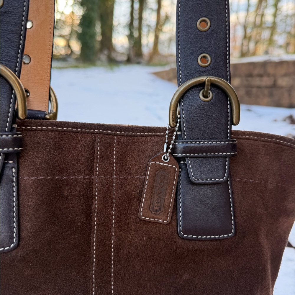 2000s Coach Soho Suede Shoulder Bag - Picture 2 of 10